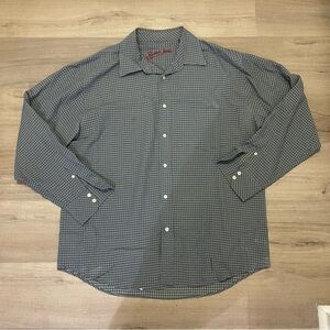 Y2K Bugatchi checkered dress shirt